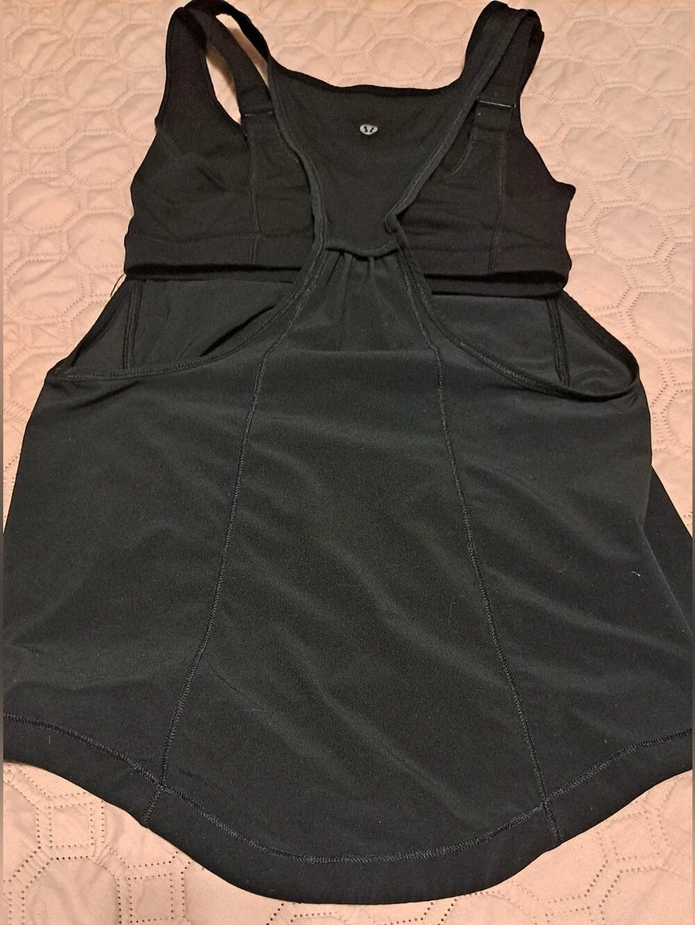 Lululemon Black Women’s Active Tank Top - Sleek Racerback Sz M Built In Bra
